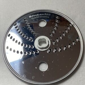 KitchenAid Food Processor Parts Reversible Medium Fine Shredding Disk Stainless